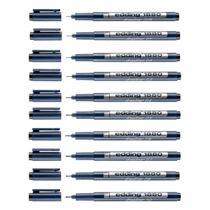 Set Microfibra Graduada Estilógrafo edding 1880 X 10 trazos