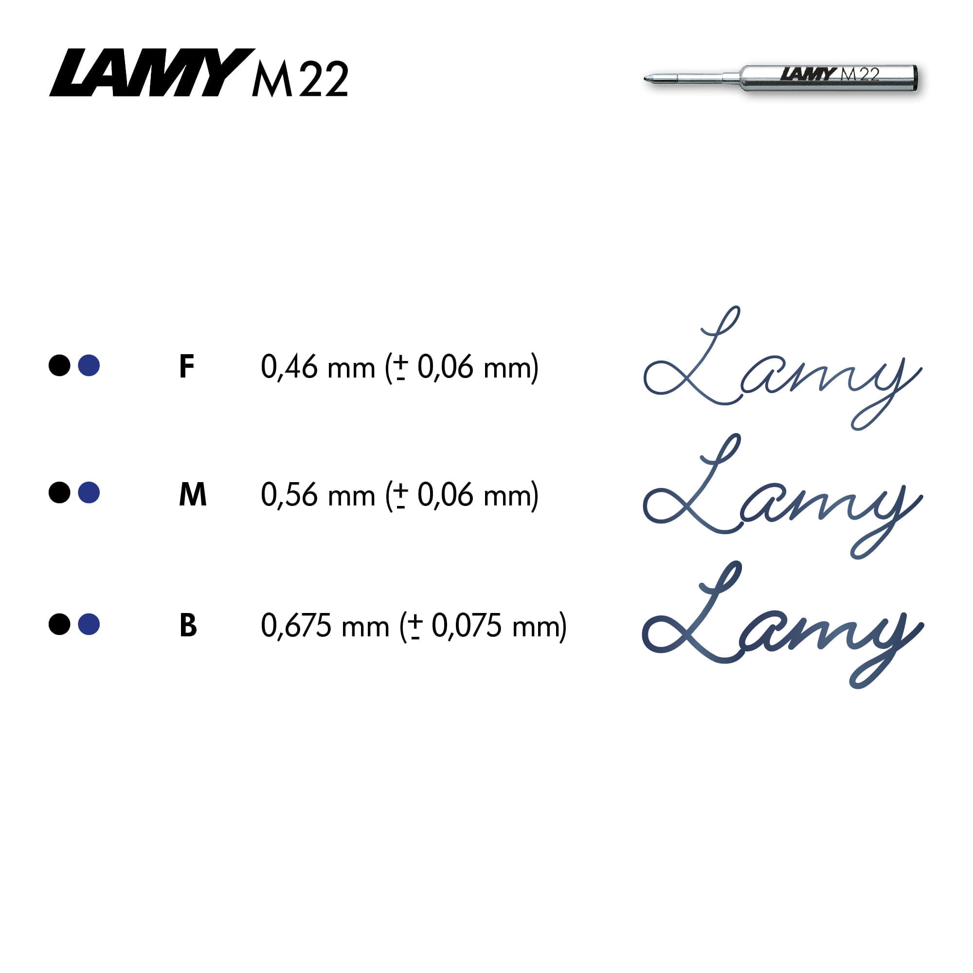 Repuesto Para Bolígrafo Lamy M 22 Trazo B - Lamy: Elementos De ...