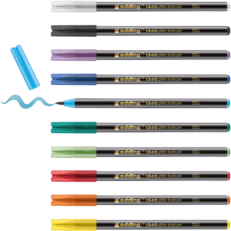 edding-1340-glitter-brush-pen-assorted-10pcs-set---E01